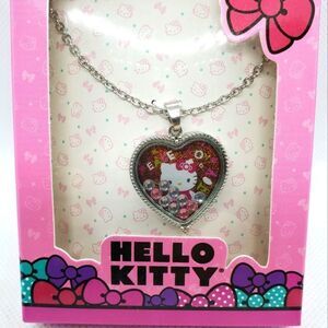 NWT Hello Kitty Heart Shaker Necklace